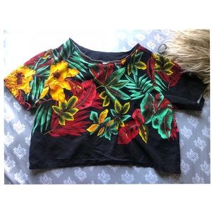 Tropical crop top SMALL